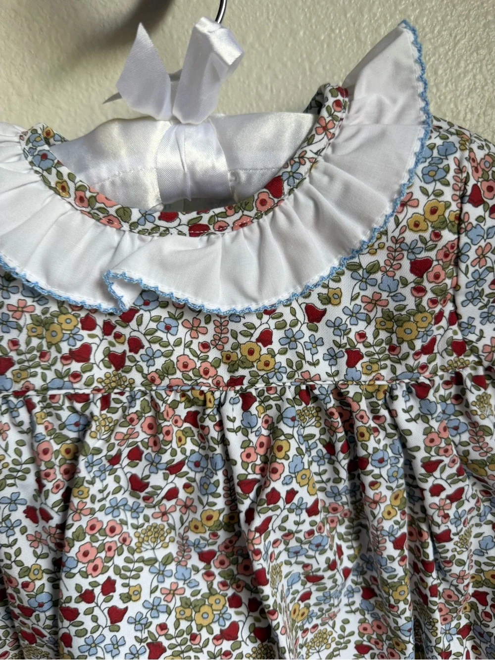 NWT Edgehill Collection Baby Girls Floral Ruffle Bubble Romper Set Sz 6M